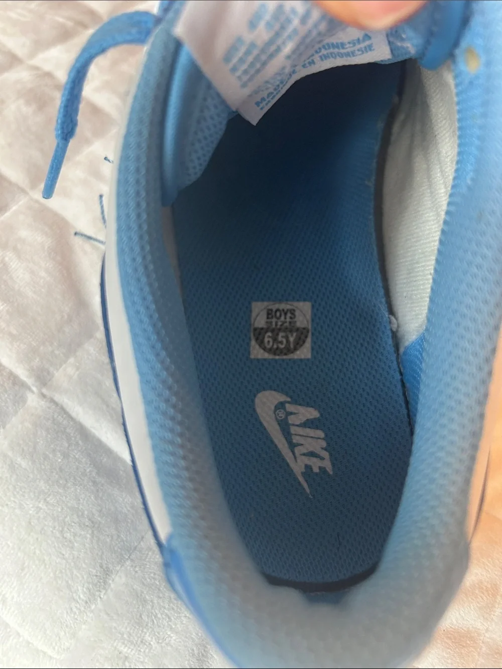 Nike Low-Top Sneakers in White and University Blue